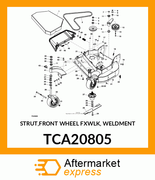 STRUT,FRONT WHEEL FXWLK, WELDMENT TCA20805