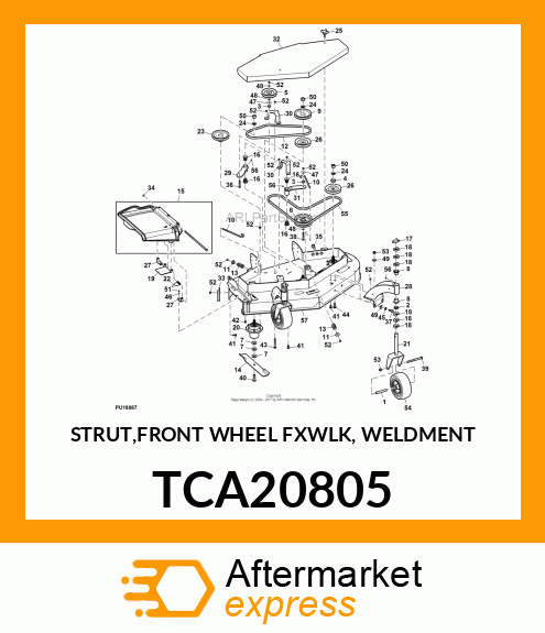 STRUT,FRONT WHEEL FXWLK, WELDMENT TCA20805