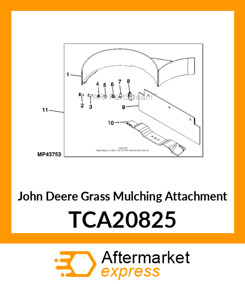 KIT, MULCH 36" WELDMENT TCA20825