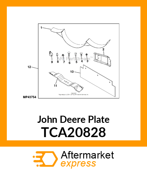 PLATE,48" MULCH WELDMENT TCA20828