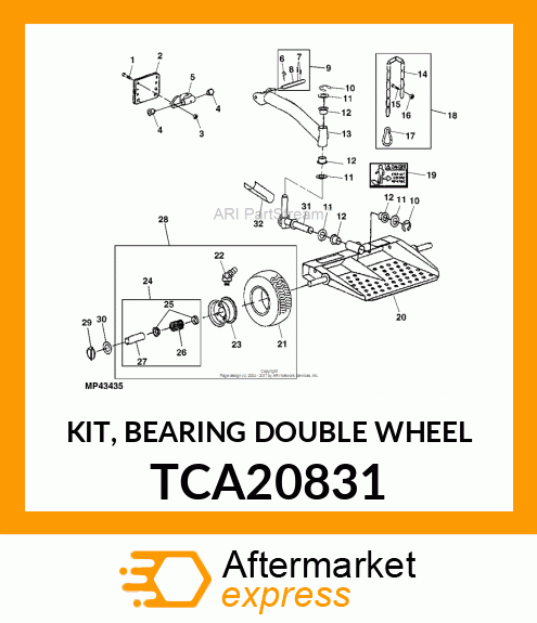 KIT, BEARING DOUBLE WHEEL TCA20831