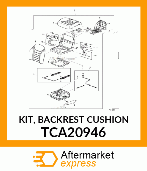 KIT, BACKREST CUSHION TCA20946