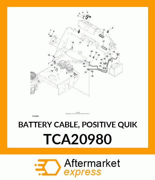 BATTERY CABLE, POSITIVE QUIK TCA20980