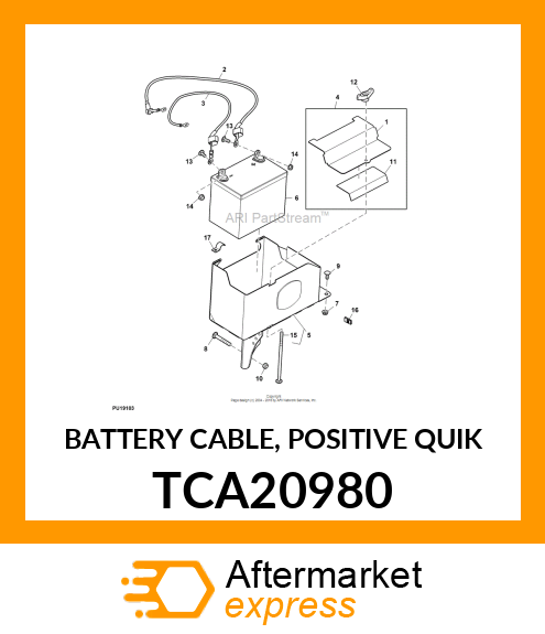 BATTERY CABLE, POSITIVE QUIK TCA20980