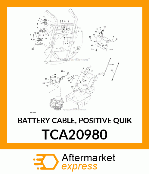 BATTERY CABLE, POSITIVE QUIK TCA20980