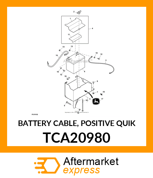 BATTERY CABLE, POSITIVE QUIK TCA20980