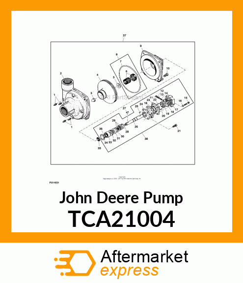 PUMP, CENTRIFUGAL CAST IRON W/MOTOR TCA21004