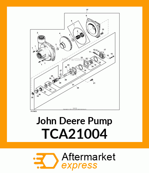 PUMP, CENTRIFUGAL CAST IRON W/MOTOR TCA21004