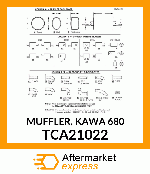 MUFFLER, KAWA 680 TCA21022