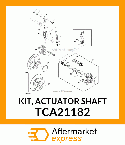 KIT, ACTUATOR SHAFT TCA21182