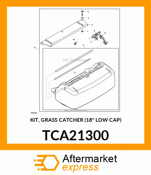 KIT, GRASS CATCHER (18" LOW CAP) TCA21300