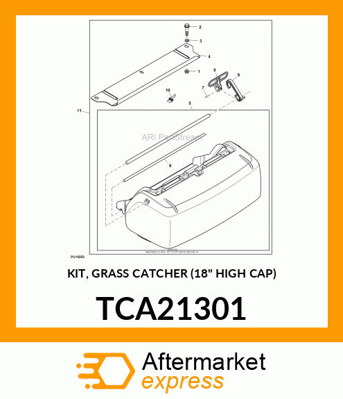 KIT, GRASS CATCHER (18" HIGH CAP) TCA21301