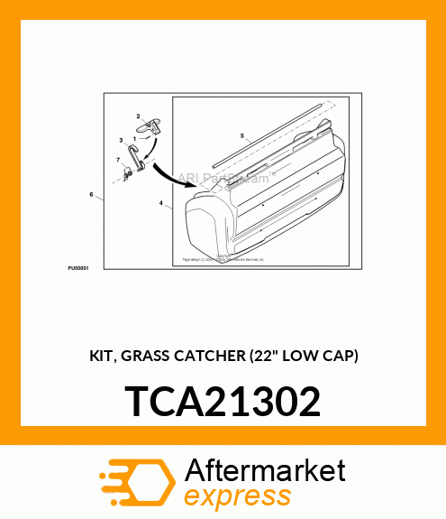 KIT, GRASS CATCHER (22" LOW CAP) TCA21302