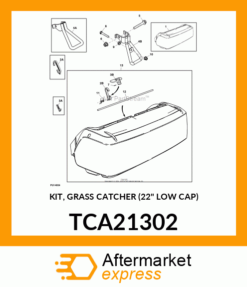 KIT, GRASS CATCHER (22" LOW CAP) TCA21302