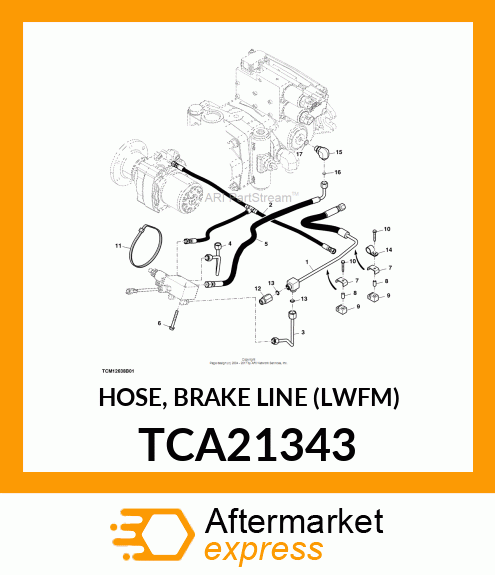HOSE, BRAKE LINE (LWFM) TCA21343
