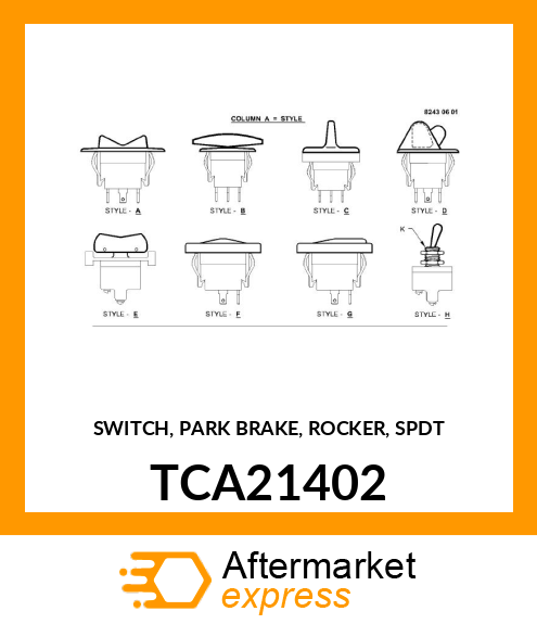 SWITCH, PARK BRAKE, ROCKER, SPDT TCA21402