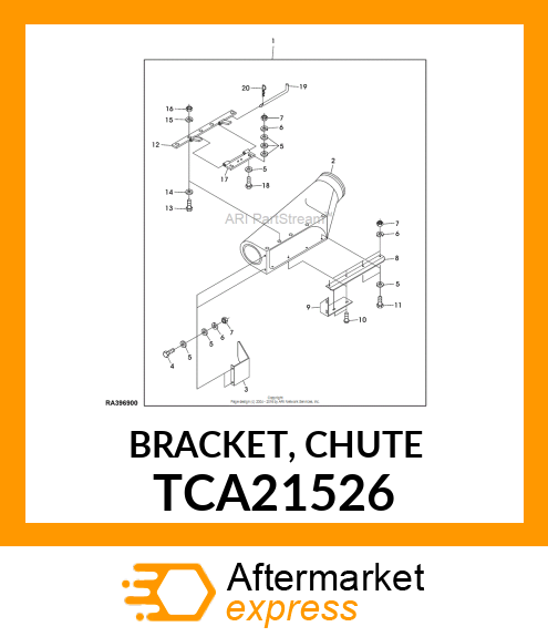 BRACKET, CHUTE TCA21526