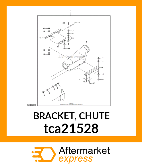 BRACKET, CHUTE tca21528