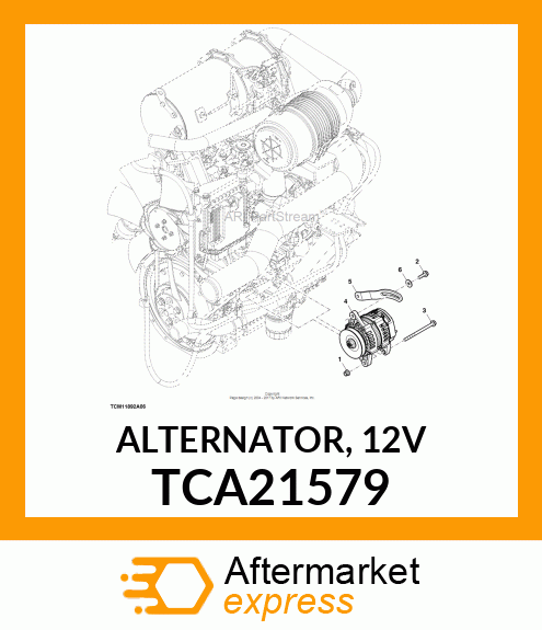 ALTERNATOR, 12V TCA21579