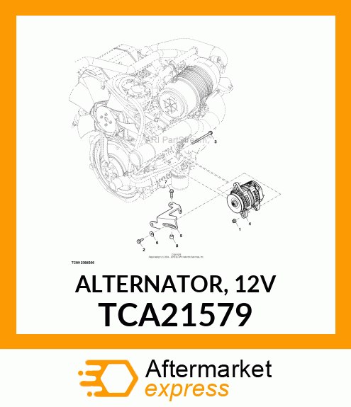 ALTERNATOR, 12V TCA21579