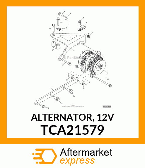 ALTERNATOR, 12V TCA21579