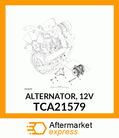 ALTERNATOR, 12V TCA21579