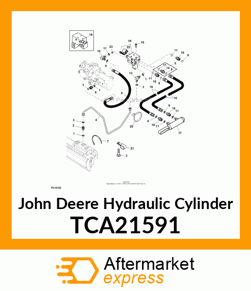 CYLINDER, FRONT LIFT WITH FITTING TCA21591