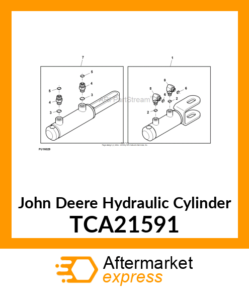 CYLINDER, FRONT LIFT WITH FITTING TCA21591