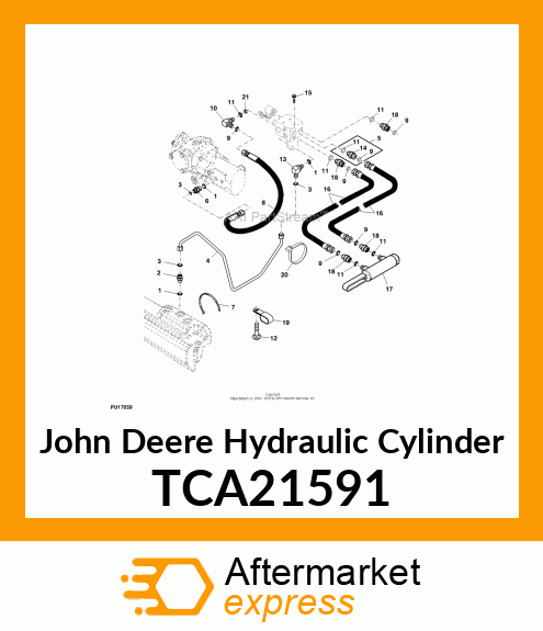 CYLINDER, FRONT LIFT WITH FITTING TCA21591