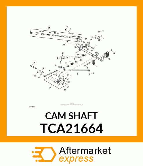 ASSEMBLY, RTN SHAFT HAND BRAKE, WEL TCA21664