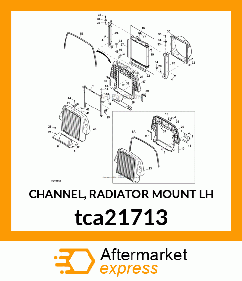 CHANNEL, RADIATOR MOUNT LH tca21713