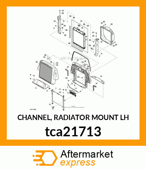 CHANNEL, RADIATOR MOUNT LH tca21713