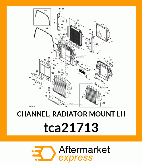 CHANNEL, RADIATOR MOUNT LH tca21713