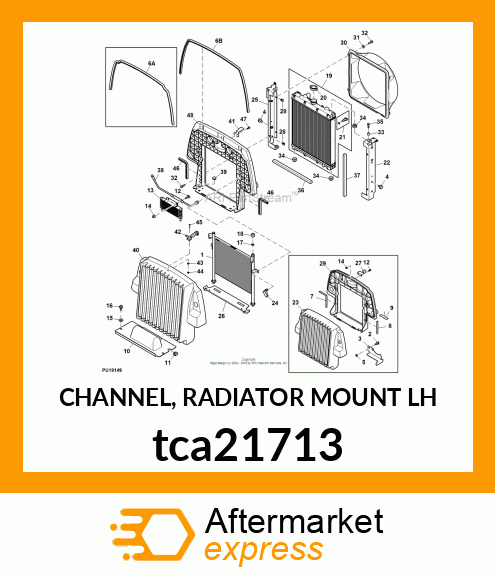 CHANNEL, RADIATOR MOUNT LH tca21713