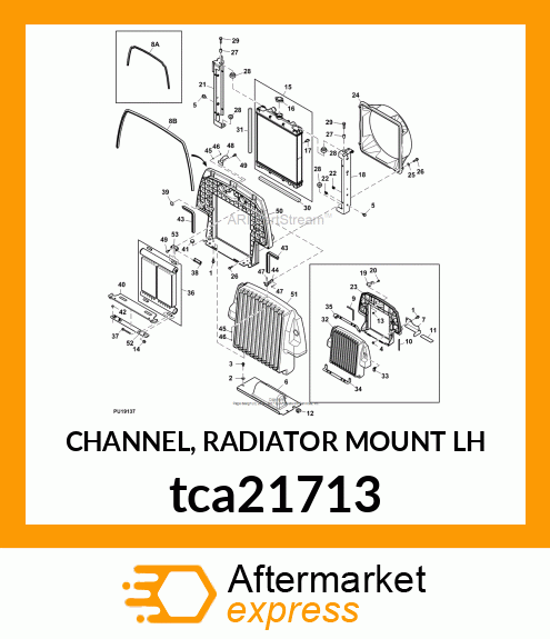 CHANNEL, RADIATOR MOUNT LH tca21713