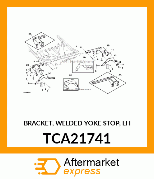 BRACKET, WELDED YOKE STOP, LH TCA21741