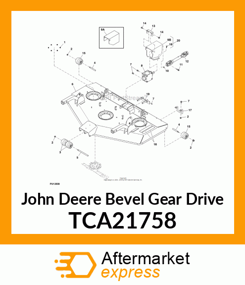 GEARBOX, 62 MOWER DRIVE FM TCA21758