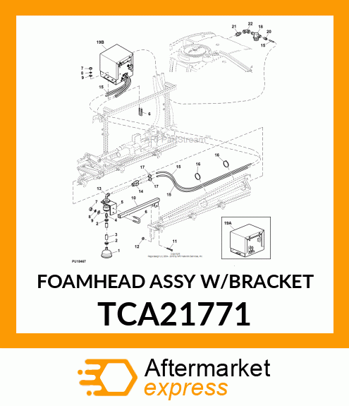 FOAMHEAD ASSY W/BRACKET TCA21771