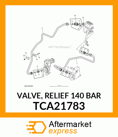 VALVE, RELIEF 140 BAR TCA21783