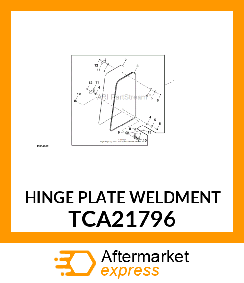 HINGE PLATE WELDMENT TCA21796