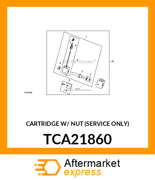 CARTRIDGE W/ NUT (SERVICE ONLY) TCA21860