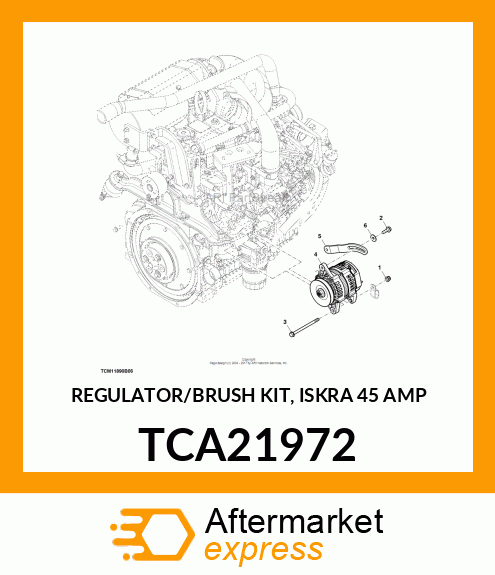 REGULATOR/BRUSH KIT, ISKRA 45 AMP TCA21972