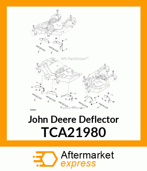 DEFLECTOR, WELDED, CENTER DECK TCA21980