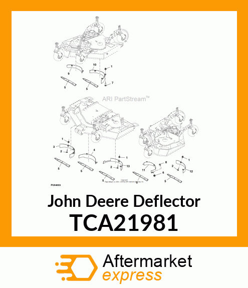 DEFLECTOR, WLDED, CENTER DECK RIGHT TCA21981