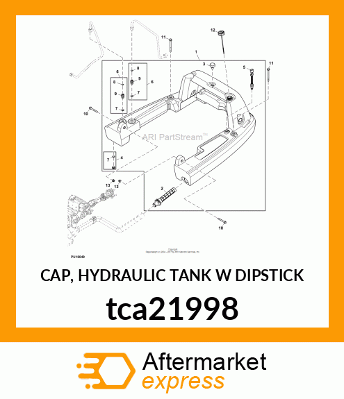 CAP, HYDRAULIC TANK W DIPSTICK tca21998