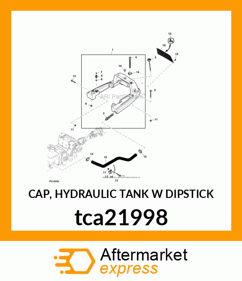 CAP, HYDRAULIC TANK W DIPSTICK tca21998