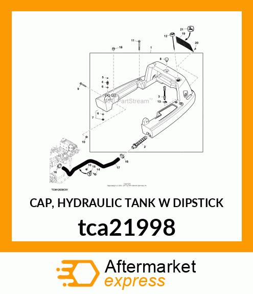 CAP, HYDRAULIC TANK W DIPSTICK tca21998