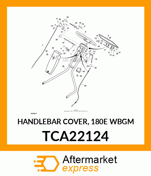 HANDLEBAR COVER, 180E WBGM TCA22124
