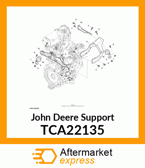 SUPPORT, ENGINE WELDED HYDRAULIC TCA22135