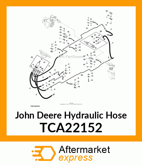 HYDRAULIC HOSE, STR VALVE TO CYL TCA22152